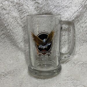 Harley-Davidson Glass Mug with Eagle and Logo